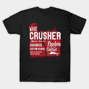 wave crusher surf and fishing T-Shirt